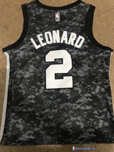 Maillot NBA Pas Cher San Antonio Spurs Kawhi Leonard 2 Nike Camouflage Ville 2017/18