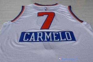 Maillot NBA Pas Cher Noël New York Knicks Carmelo 7 Blanc