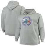 Charlotte Hornets Mitchell & Ness Heathered Gray Big & Tall Throwback Logo Pullover Hoodie