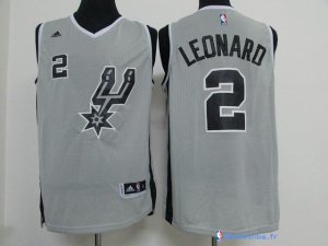 Maillot NBA Pas Cher San Antonio Spurs Kawhi Leonard 2 Gris