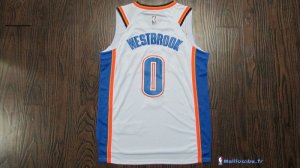 Maillot NBA Pas Cher Oklahoma City Thunder Russell Westbrook 0 Blanc Association 2017/18