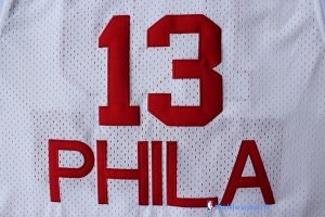 Maillot NBA Pas Cher Philadelphia Sixers Wilt Chamberlain 13 Rouge Blanc