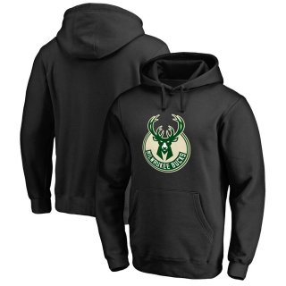 Milwaukee Bucks Fanatics Branded Black Primary Logo Pullover Hoodie
