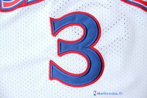 Maillot NBA Pas Cher Philadelphia Sixers Allen Iverson 3 10 Anniversaire Blanc