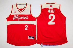 Maillot NBA Pas Cher Noël Washington Wizards Wall 2 Rouge