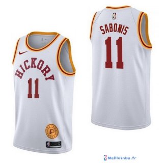 Maillot NBA Pas Cher Indiana Pacers Domantas Sabonis 11 Retro Blanc 2017/18