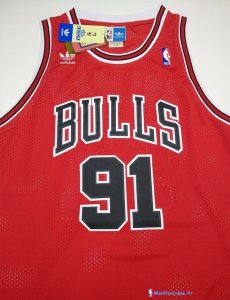 Maillot NBA Pas Cher Chicago Bulls Dennis Rodman 91 Rouge