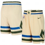 Milwaukee Bucks Nike Cream 2019/20 City Edition Swingman Shorts