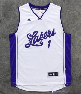 Maillot NBA Pas Cher Noël Los Angeles Lakers Russell 1 Blanc