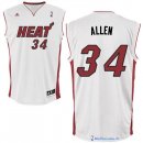 Maillot NBA Pas Cher Miami Heat Ray Allen 34 Blanc Rouge