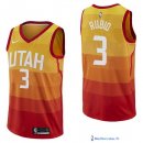 Maillot NBA Pas Cher Utah Jazz Ricky Rubio 3 Nike Jaune Ville 2017/18