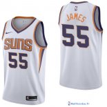Maillot NBA Pas Cher Phoenix Suns Mike James 55 Blanc Association 2017/18