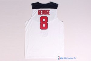 Maillot NBA Pas Cher USA 2014 George 8 Blanc