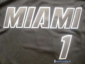 Maillot NBA Pas Cher Miami Heat Chris Bosh 1 Noir