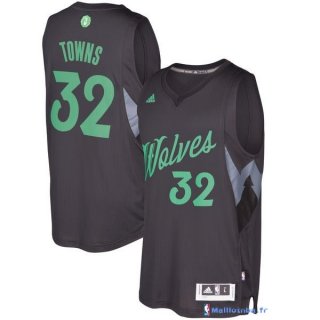 Maillot NBA Pas Cher Noël Minnesota Timberwolves Karl Towns 32 Noir