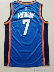 Maillot NBA Pas Cher Oklahoma City Thunder Junior Carmelo Anthony 7 Bleu Icon 2017/18