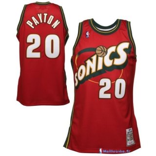 Maillot NBA Pas Cher Seattle Supersonics Gary Payton 20 Retro Rouge