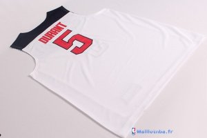 Maillot NBA Pas Cher USA 2014 Durant 5 Blanc
