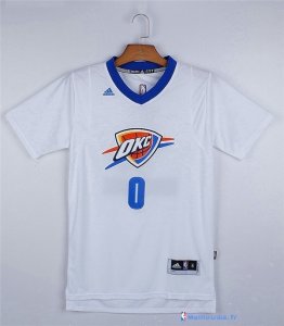 Maillot NBA Pas Cher Oklahoma City Thunder Russell Westbrook 30 Blanc MC