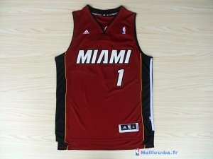 Maillot NBA Pas Cher Miami Heat Chris Bosh 1 Rouge Noir