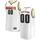 Denver Nuggets Fanatics Branded White 201819 Fast Break Custom Replica Jersey - Association Edition