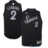 Maillot NBA Pas Cher Noël San Antonio Spurs Kawhi Leonard 2 Noir