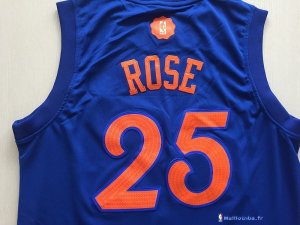 Maillot NBA Pas Cher Noël New York Knicks Derrick Rose 25 Bleu