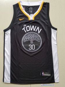 Maillot NBA Pas Cher Golden State Warriors Junior Stephen Curry 30 Noir Statement 2017/18