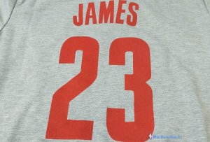 Maillot NBA Pas Cher Cleveland Cavaliers LeBron James 23 ML Gris