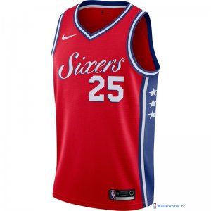 Maillot NBA Pas Cher Philadelphia Sixers Ben Simmons 25 Rouge Statement 2017/18