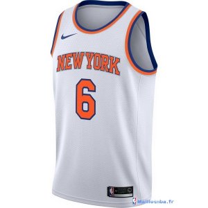 Maillot NBA Pas Cher New York Knicks Kristaps Porzingis 6 Blanc Association 2017/18