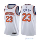 Maillot NBA Pas Cher New York Knicks Trey Burke 23 Blanc Association 2017/18