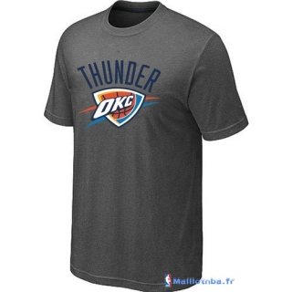 T-Shirt NBA Pas Cher Oklahoma City Thunder Gris Fer