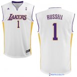 Maillot NBA Pas Cher Los Angeles Lakers D'Angelo Russell 1 Blanc