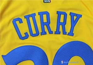 Maillot NBA Pas Cher Golden State Warriors Stephen Curry 30 Jaune