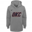 Oklahoma City Thunder Nike Gray Earned Edition Logo Essential Pullover Hoodie
