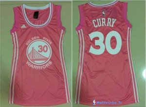 Maillot NBA Pas Cher Golden State Warriors Femme Stephen Curry 30 Rose