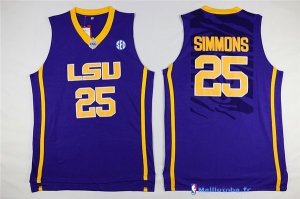 Maillot NCAA Pas Cher LSU Bobby Simmons 25 Pourpre