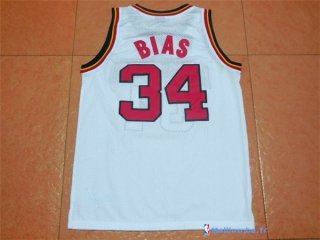 Maillot NCAA Pas Cher Maryland Leonard Kevin 34 Bias Blanc