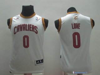 Maillot NBA Pas Cher Cleveland Cavaliers Junior Kevin Love 0 Blanc