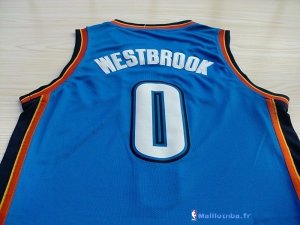 Maillot NBA Pas Cher Oklahoma City Thunder Russell Westbrook 0 Bleu