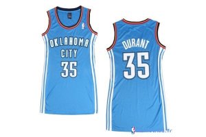 Maillot NBA Pas Cher Oklahoma City Thunder Femme Kevin Durant 35 Bleu