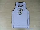 Maillot NBA Pas Cher Miami Heat Dwyane Wade 3 Blanc