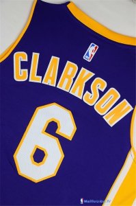 Maillot NBA Pas Cher Los Angeles Lakers Jordan Clarkson 6 Pourpre