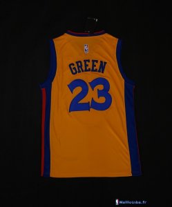 Maillot NBA Pas Cher Golden State Warriors Draymond Green 23 Jaune Ville 2017/18