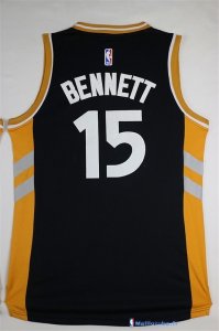 Maillot NBA Pas Cher Toronto Raptors Anthony Bennett 15 Noir Jaune