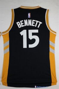 Maillot NBA Pas Cher Toronto Raptors Anthony Bennett 15 Noir Jaune