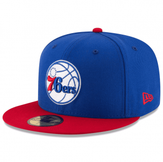 Bonnet NBA Philadelphia 76ers New Era RoyalRed Official Team Color 2Tone 59FIFTY