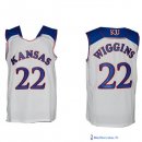 Maillot NCAA Pas Cher Kansas Andrew Wiggins 22 Blanc