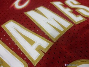 Maillot NBA Pas Cher Cleveland Cavaliers LeBron James 23 Retro Dentelle Rouge